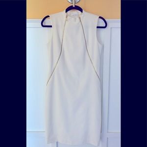 Calvin Klein white zipper dress